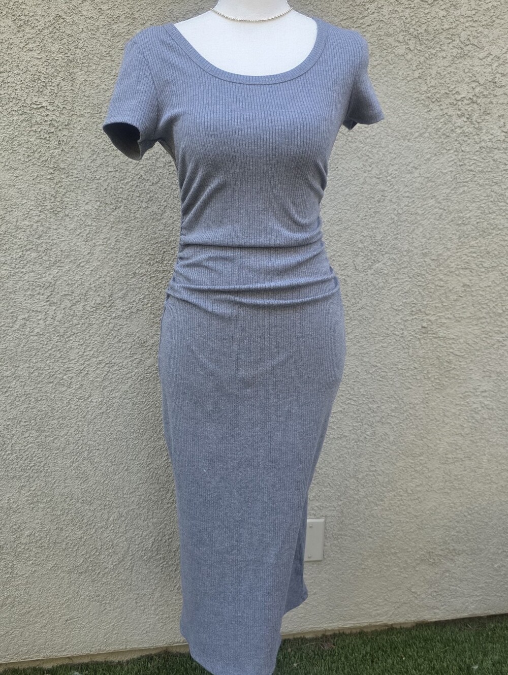 No Comment Ribbed Midi Dress | Medium